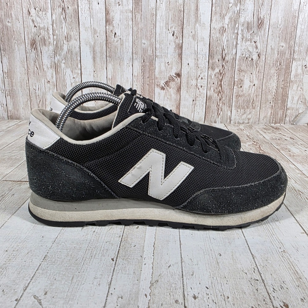 New Balance 501 Womens Black White Suede Mesh Sneakers WL501KW Size 9.5